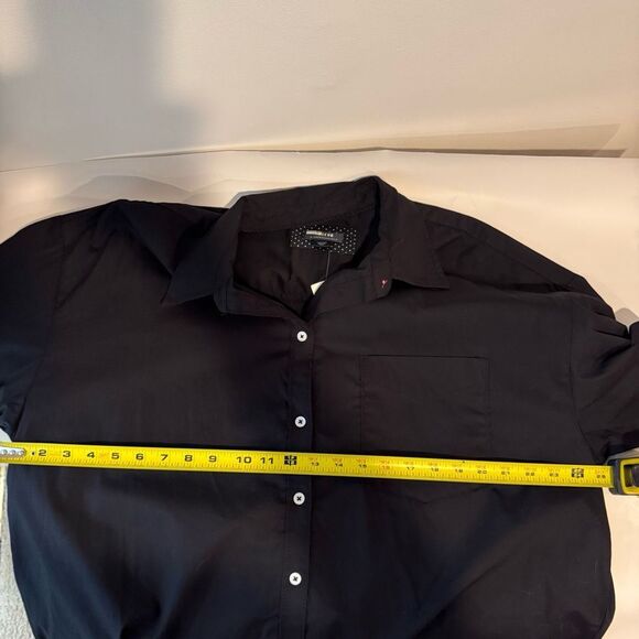 Maeve * The Bennett buttondown shirt nwt new black Anthropologie medium - Picture 10 of 11